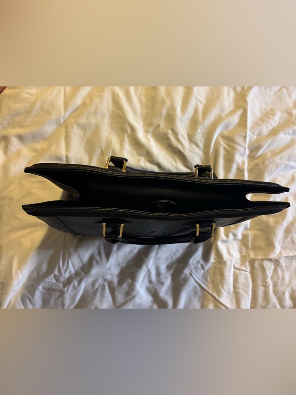 Vintage Yves Saint Laurent Black Leather Tote - Picture 6 of 11